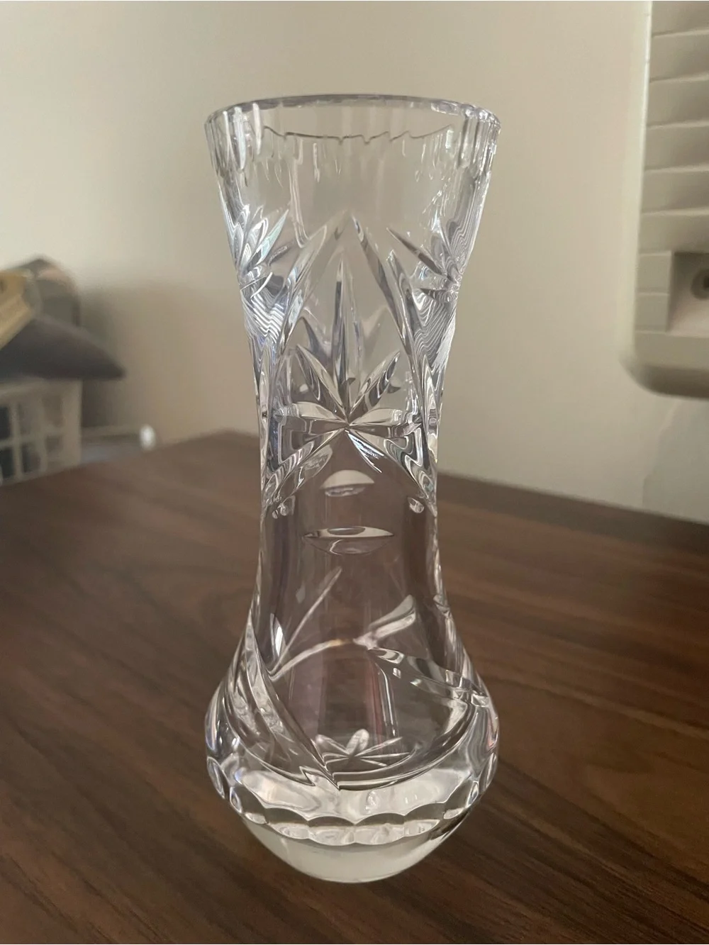 Clear Cut Crystal Bud Vase - Clear